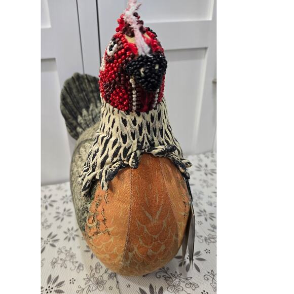 NWT John Derian for Target Chicken Pillow – Beaded Decorative Accent - Picture 6 of 10